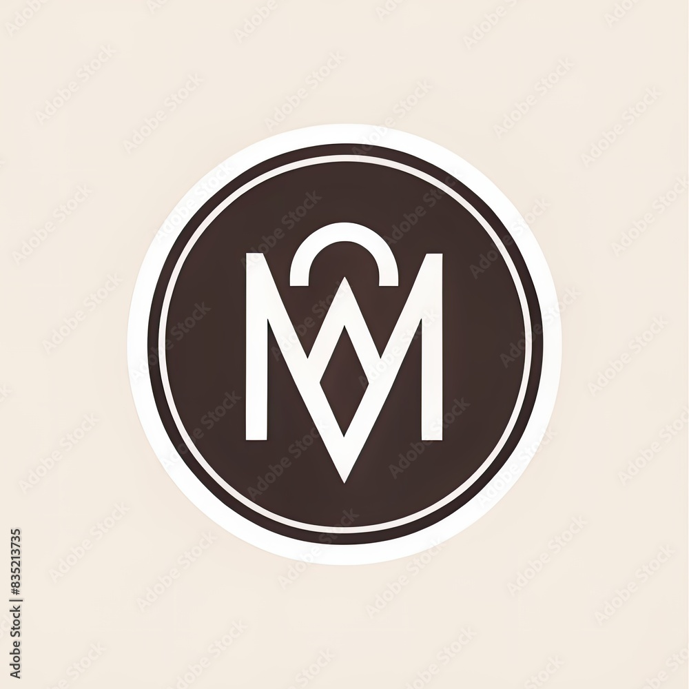 Fototapeta premium m design logo. icon symbol. alphabet. modern. simple. outline. 