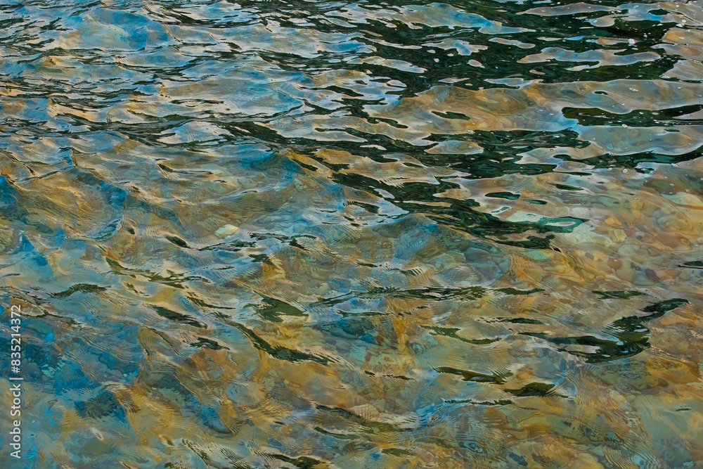 Sunlight dancing on undulating seawater surface Sunlight dancing on undulating seawater surface