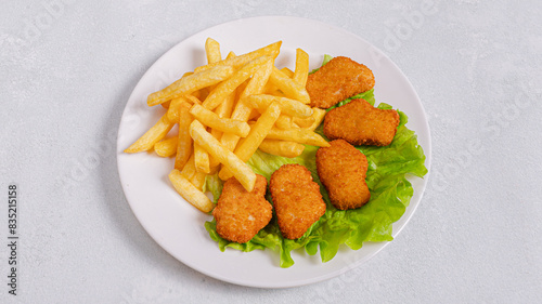 Chicken nuggets on plate