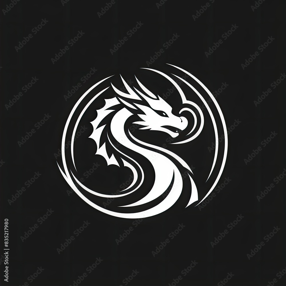 dragon vector design. chinese new year shio. logo gaming. icon apps. tatto art. simple desain. minimalist. symbol. animal character. cool. wallpaper. 4k. 8k. ai