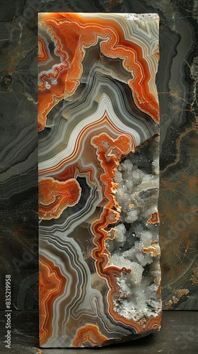 Natural minerals semi-precious gemstone agate or onyx texture