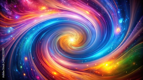 Colorful vortex energy and cosmic spiral waves abstract background, cosmic, swirls, explosion, futuristic, digital, colorful, multicolor, spiral, energy, vortex, abstract, waves, dynamic