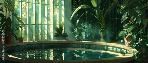 an illustration of a 1940s Bladderlike water storage in a Plant,Baroqueinspired drama photo