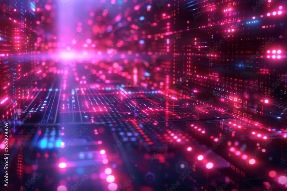 Cyber Security Data Transfer illustration created with Generative AI Cyber Security Data Transfer illustration created with Generative AI