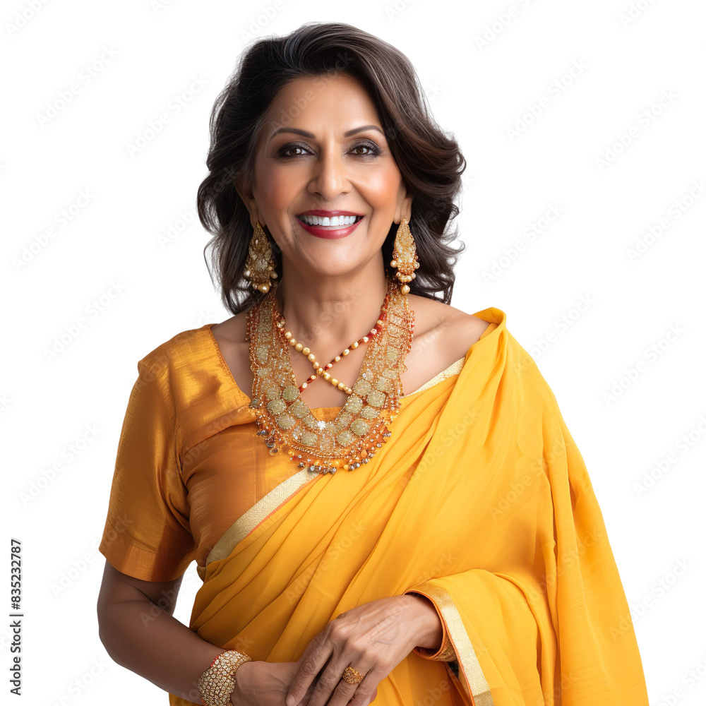 front-view-mid-shot-of-a-60-year-old-fashionable-indian-woman-dressed