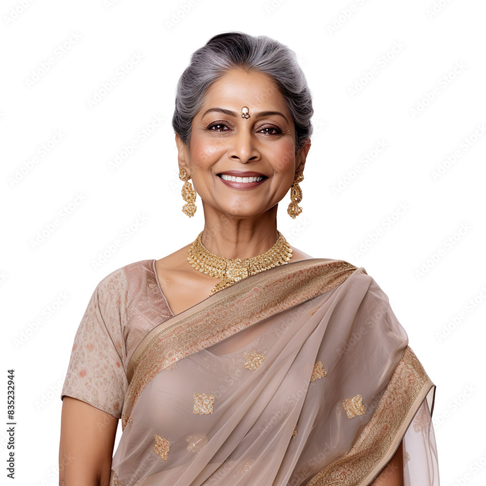 front-view-mid-shot-of-a-60-year-old-refined-indian-woman-dressed-in-a