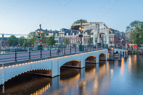 Skinny Bridge twinkling in lights photo