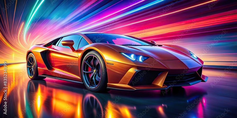 Sport car wallpaper with dynamic angles and vibrant colors , sports car