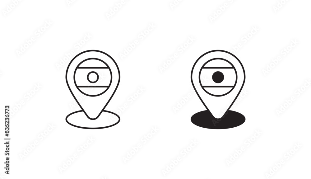 Location icon design with white background stock illustration Location icon design with white background stock illustration