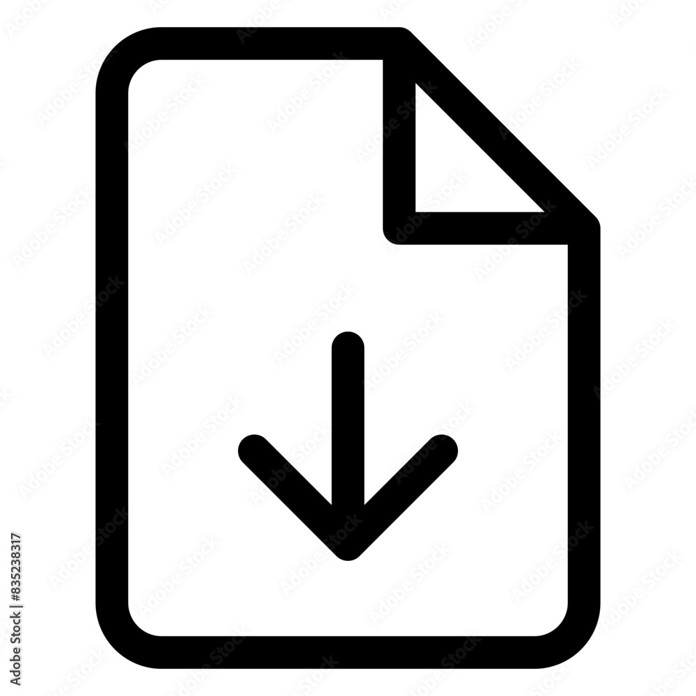 download line icon vector illustration isolated on white background download line icon vector illustration isolated on white background