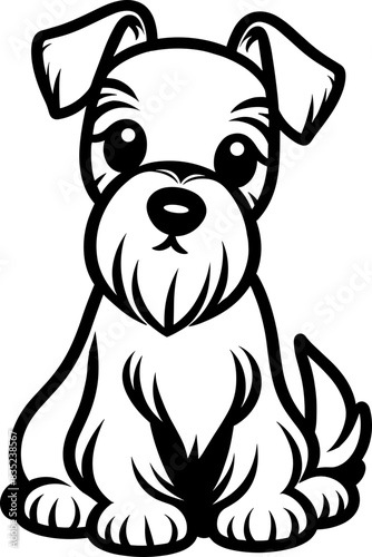 Cute Miniature Schnauzer Puppy Dog