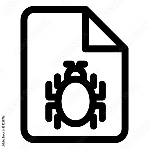 malware line icon vector illustration isolated on white background