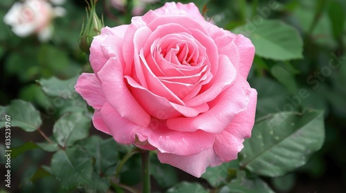 Attractive pink rose bloom