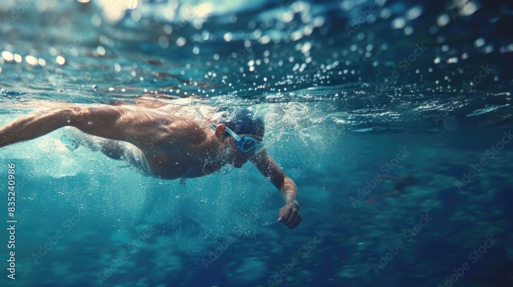 Fototapeta premium A bouquet of fresh flowers arranged on a wooden table, great for editorial or commercial use