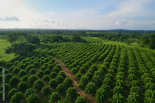 Aerial Drone Footage: Stunning Agricultural Landscapes. Farming Fields of Vegetables, Vineyards, Olive Groves, and Soybean Crops. Large-Scale Industrial Production of Eco-Friendly Food