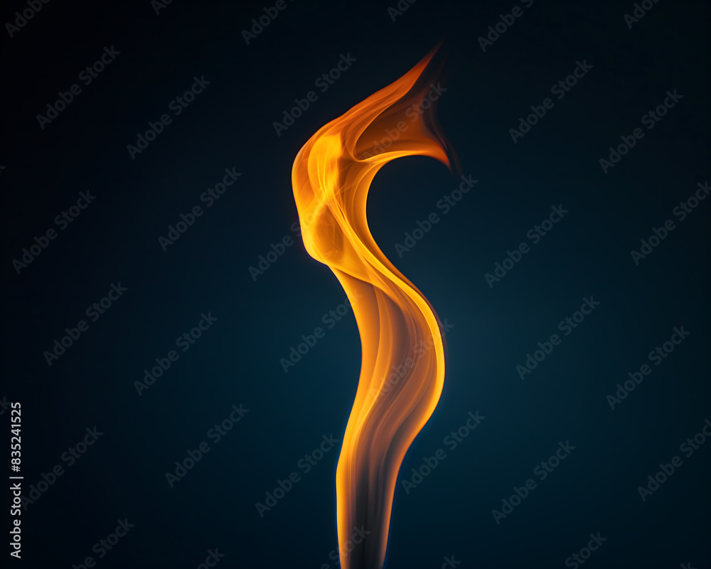 Vivid Flames on Dark Background Illustration Reflecting on Surface Vivid Flames on Dark Background Illustration Reflecting on Surface