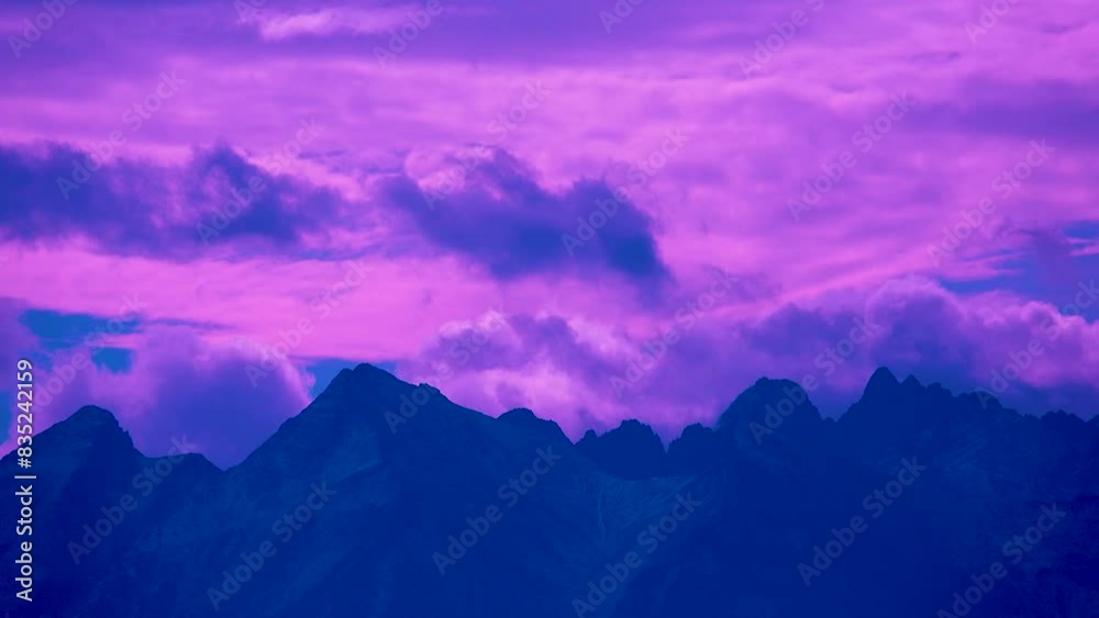 Tatra mountains movement of clouds across the sky time lapse Tatra mountains movement of clouds across the sky time lapse