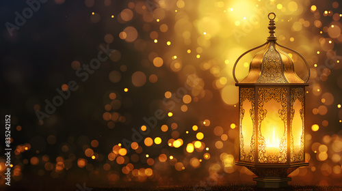 Wallpaper Mural Enchanting Golden Lantern with Ornate Patterns Shining Brightly Torontodigital.ca