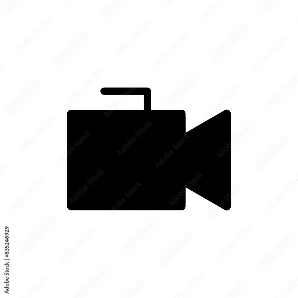 Video camera icon. Cinema camera icon. Film camera, Movie camera icon.with a simple black design Video camera icon. Cinema camera icon. Film camera, Movie camera icon.with a simple black design