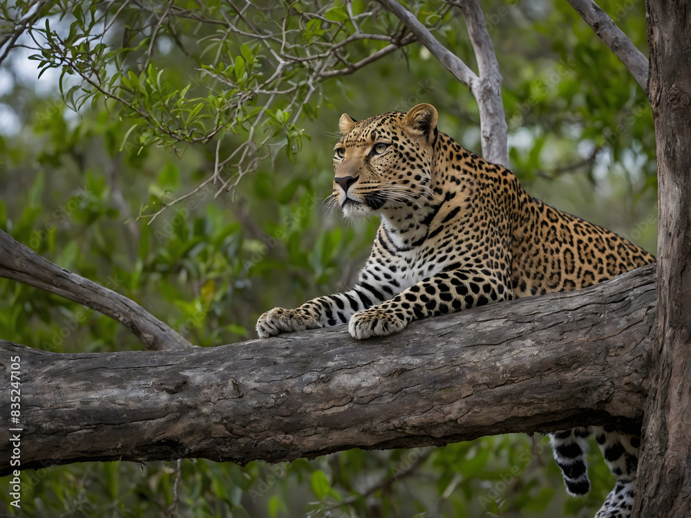leopard in the tree leopard in the tree