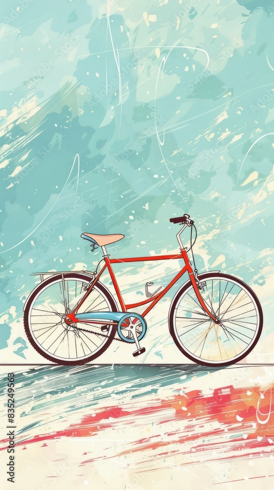 Fototapeta premium bicycle vector with space area for text
