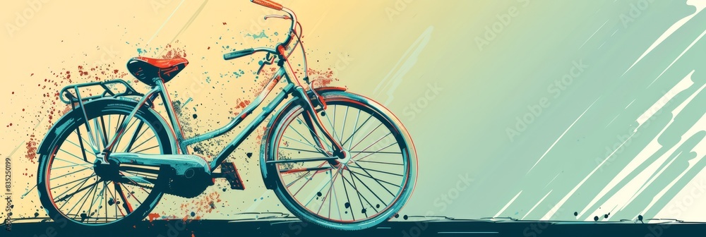 Fototapeta premium bicycle vector with space area for text