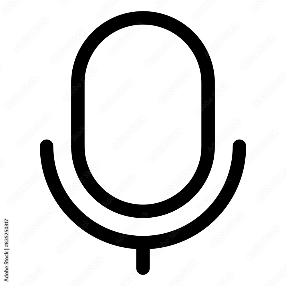 mic line icon vector illustration isolated on white background mic line icon vector illustration isolated on white background