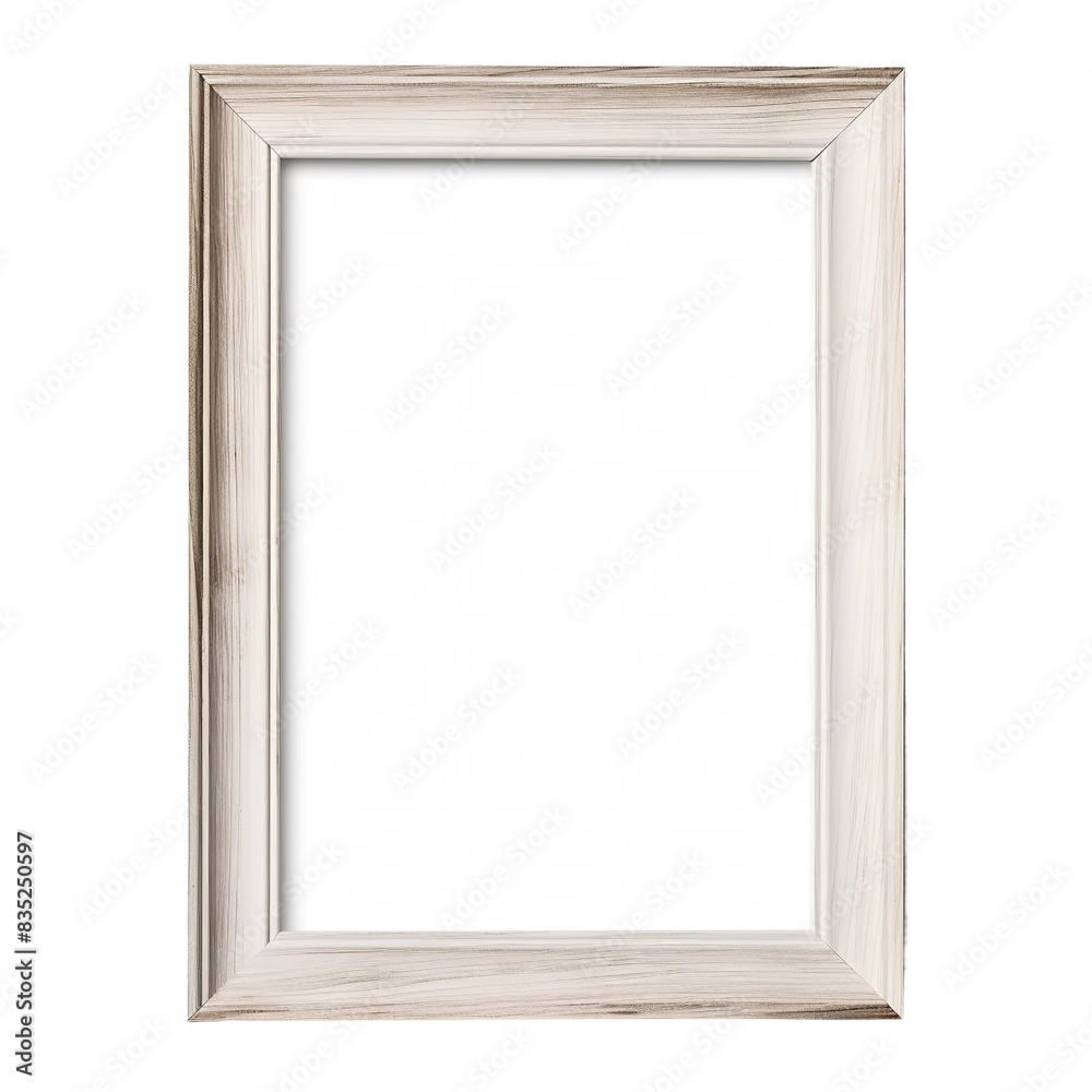 blank minimalist portrait wooden picture frame isolated on white blank minimalist portrait wooden picture frame isolated on white