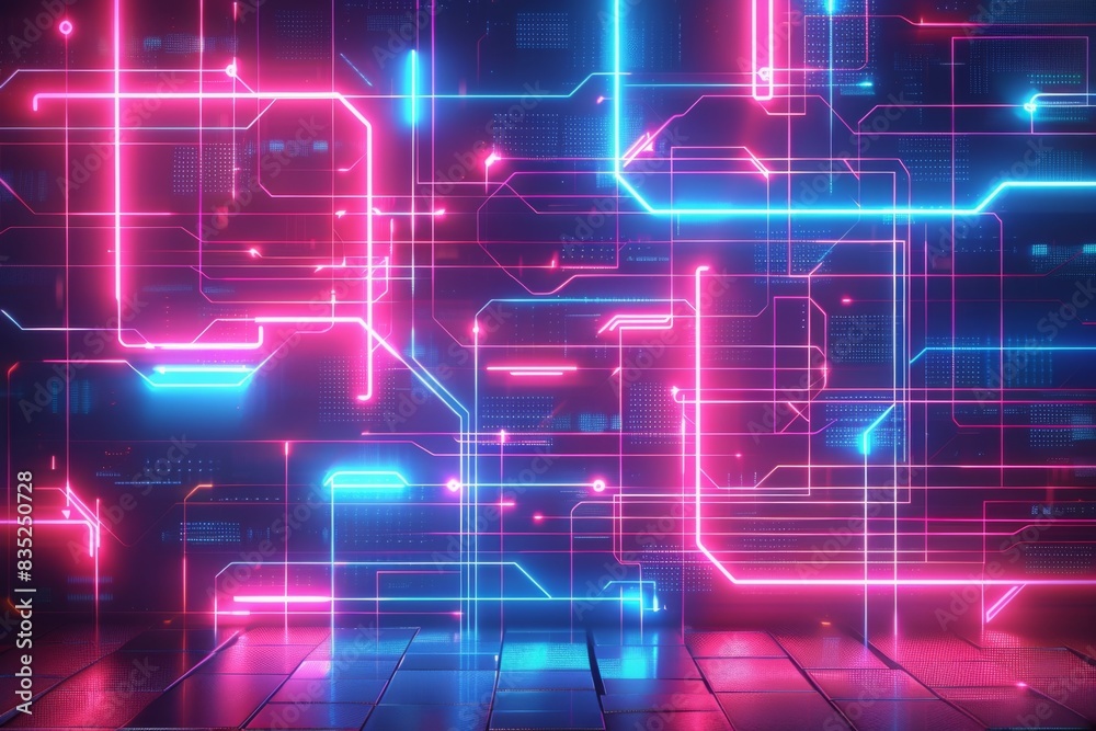 Cyber Security Data Transfer illustration created with Generative AI Cyber Security Data Transfer illustration created with Generative AI