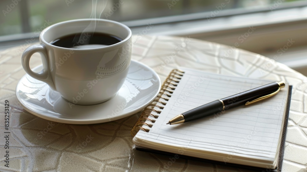 Cup of Coffee Pen and Notepad Cup of Coffee Pen and Notepad