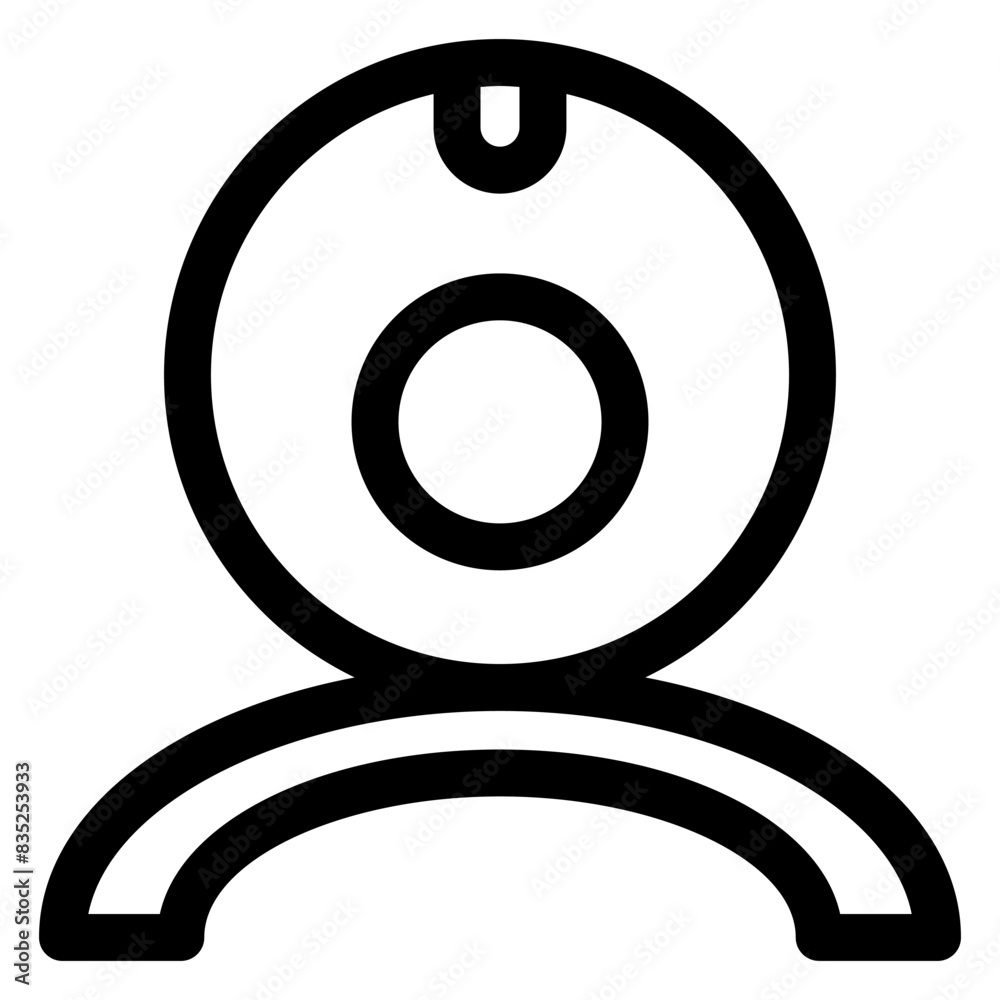 web cam line icon vector illustration isolated on white background web cam line icon vector illustration isolated on white background
