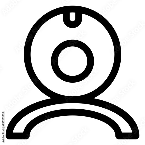 web cam line icon vector illustration isolated on white background