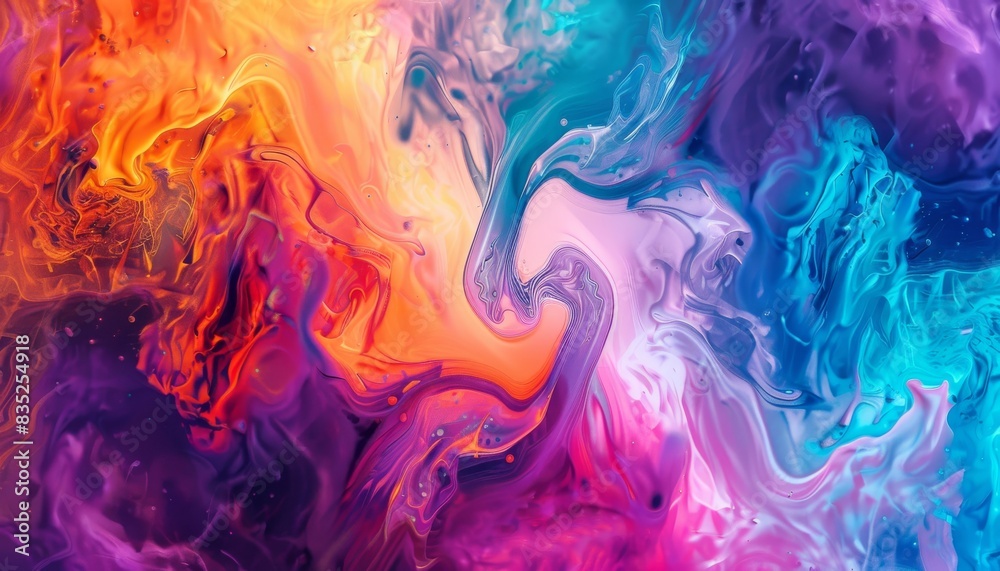 abstract vibrant colorful liquid background