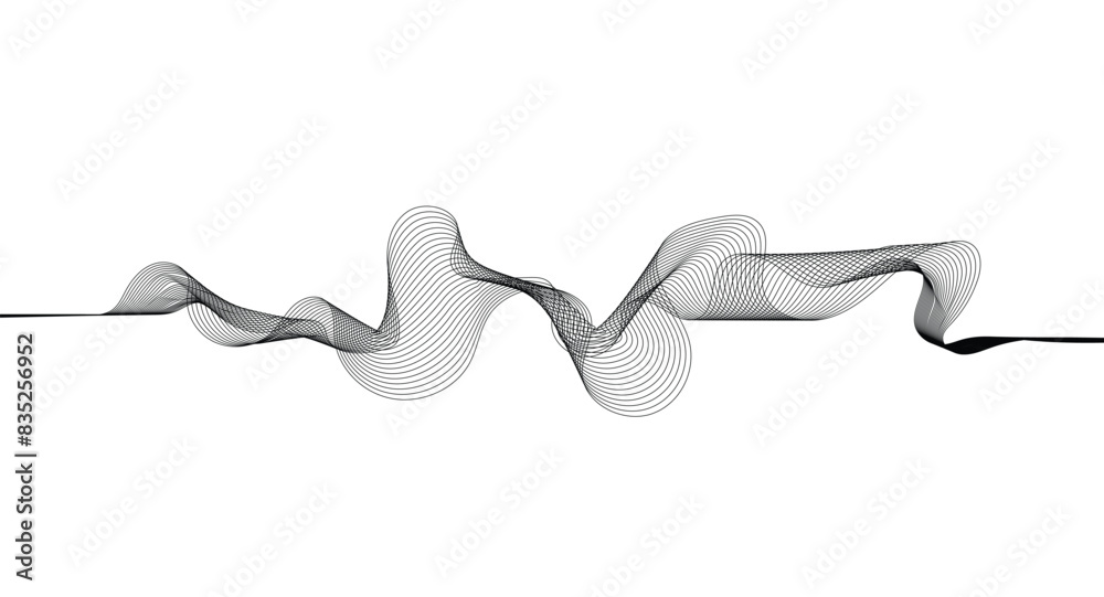 Wave lines smooth flowing dynamic isolated on white background. Technology, digital, communication, science, music concept vector background illustration Wave lines smooth flowing dynamic isolated on white background. Technology, digital, communication, science, music concept vector background illustration