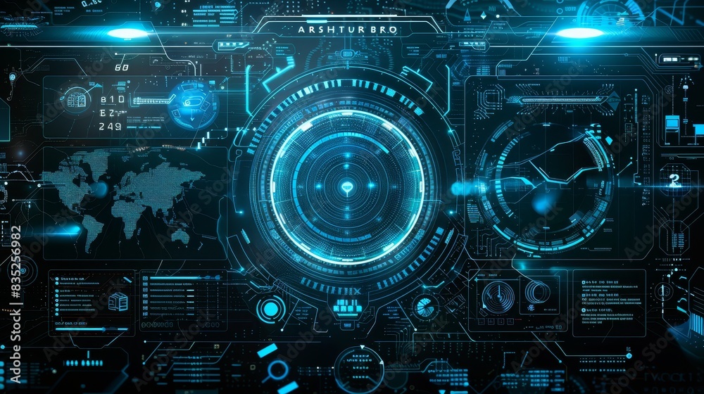 Modern Technology Concept: Technology background, graphical user interface Modern Technology Concept: Technology background, graphical user interface