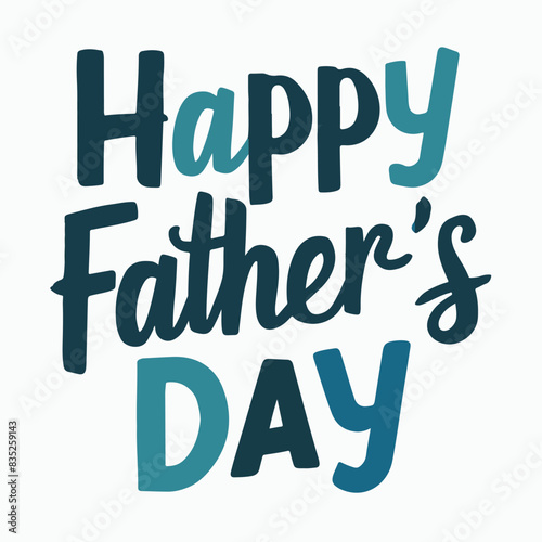 Happy Father's Day typography in vector form