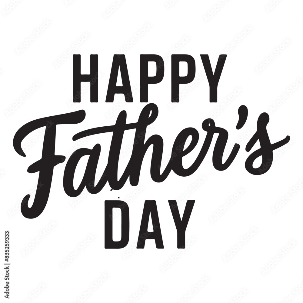 Obraz premium Happy Father's Day typography in vector form