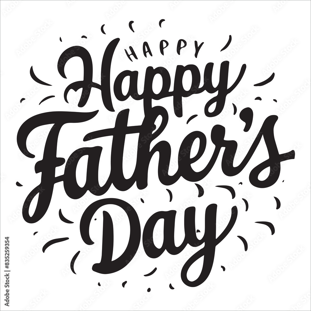 Happy Father's Day typography in vector form Happy Father's Day typography in vector form