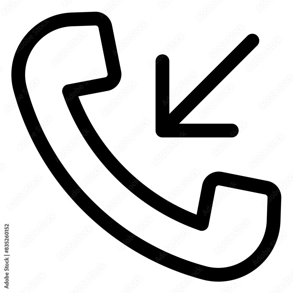 incoming line icon vector illustration isolated on white background incoming line icon vector illustration isolated on white background