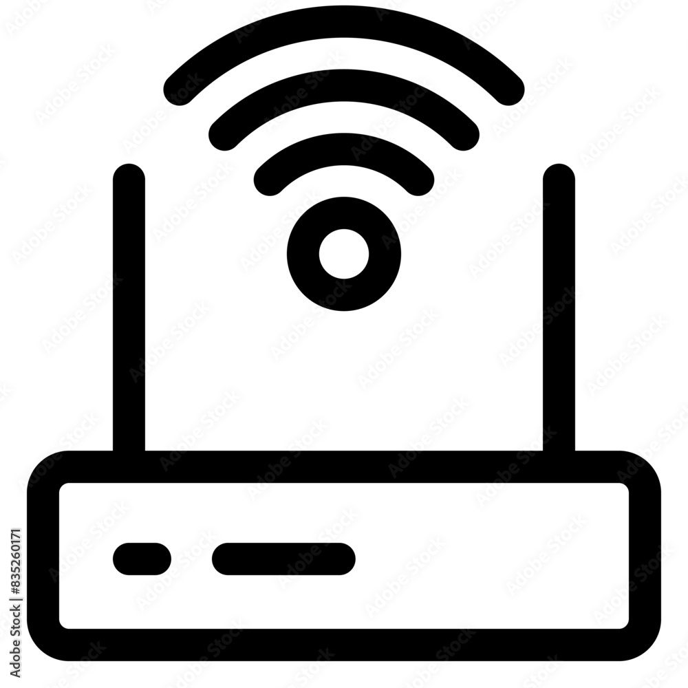 router line icon vector illustration isolated on white background router line icon vector illustration isolated on white background