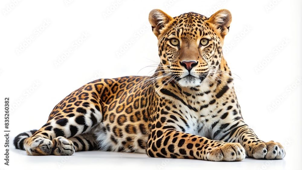 leopard isolated white background leopard isolated white background
