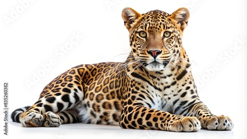 leopard isolated white background