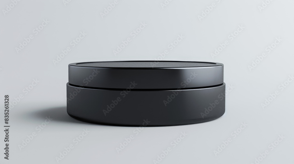 A black object with a circular shape A black object with a circular shape