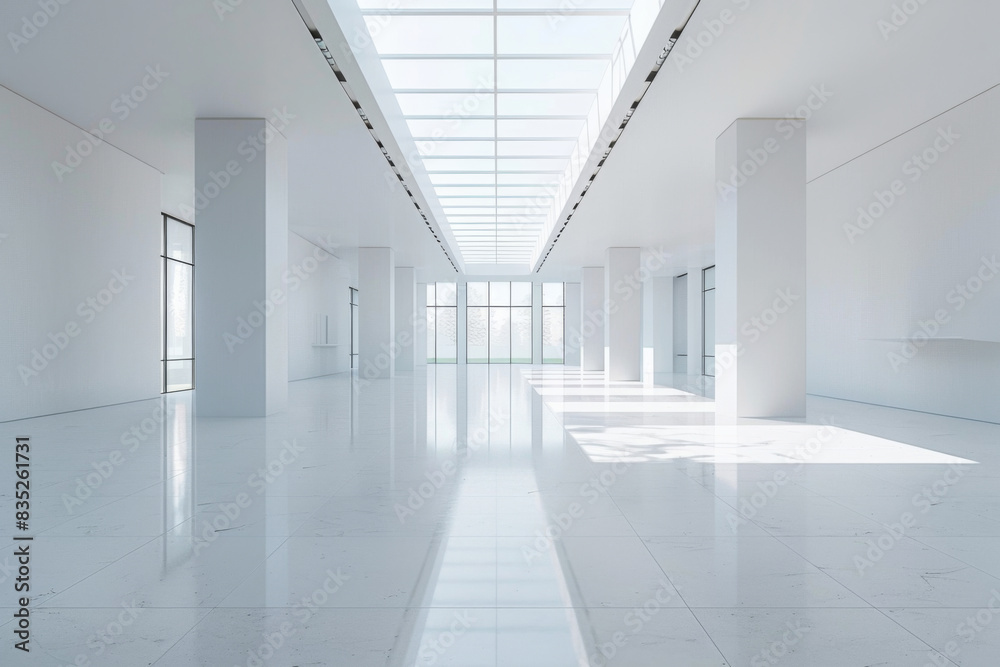 Empty hall of modern architectures