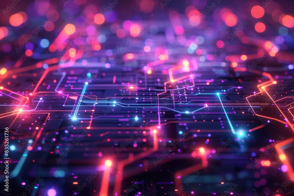 Cyber Security Data Transfer illustration created with Generative AI Cyber Security Data Transfer illustration created with Generative AI