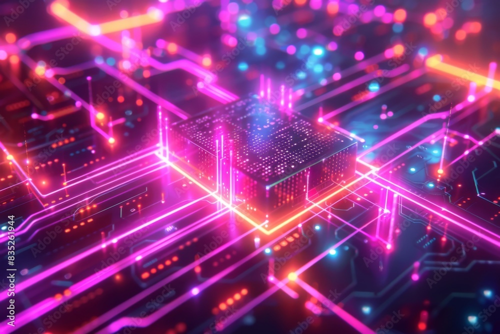 Cyber Security Data Transfer illustration created with Generative AI Cyber Security Data Transfer illustration created with Generative AI