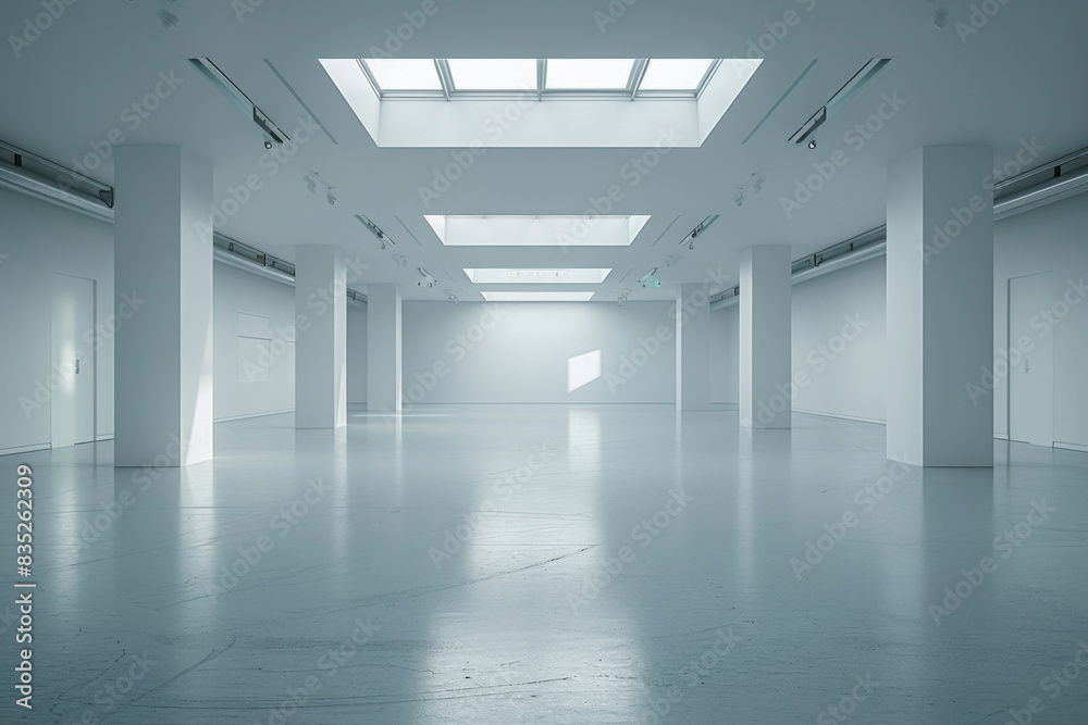 Empty hall of modern architectures Empty hall of modern architectures
