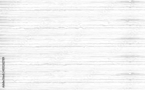 White wood plank texture vector background  White wooden table top view.
