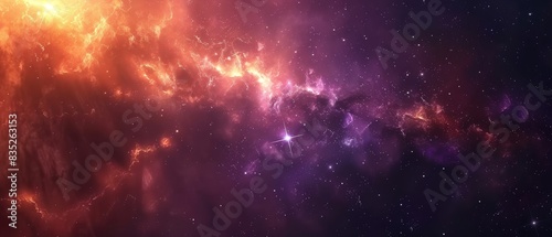 Space and light with star in nebula for universe  astronomy and cosmic