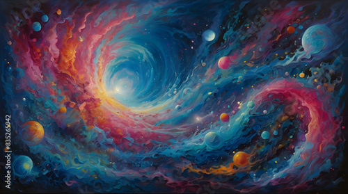 Wallpaper Mural Nebula Fantasy: A Colorful Universe in Motion Torontodigital.ca